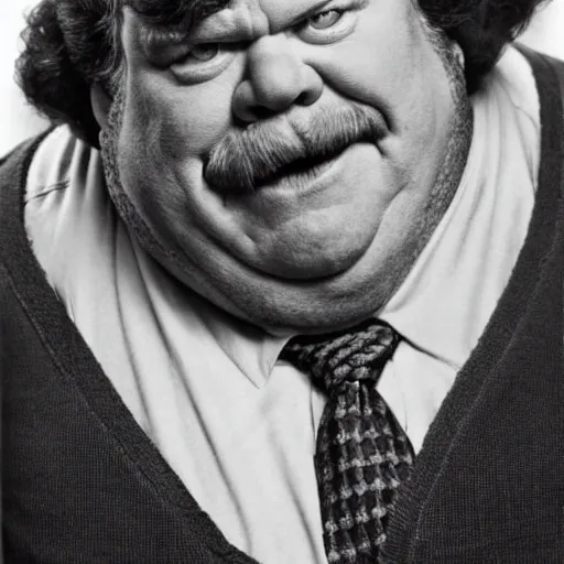 Prompt: live-action-Wario-hollywood movie casting, played by George Wendt, posing for poster photography