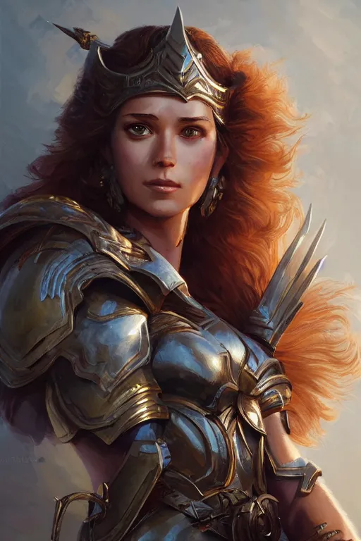 Image similar to amazon valkyrie athena, d & d, fantasy, portrait, highly detailed, headshot, digital painting, trending on artstation, concept art, sharp focus, illustration, art by artgerm and greg rutkowski and magali villeneuve