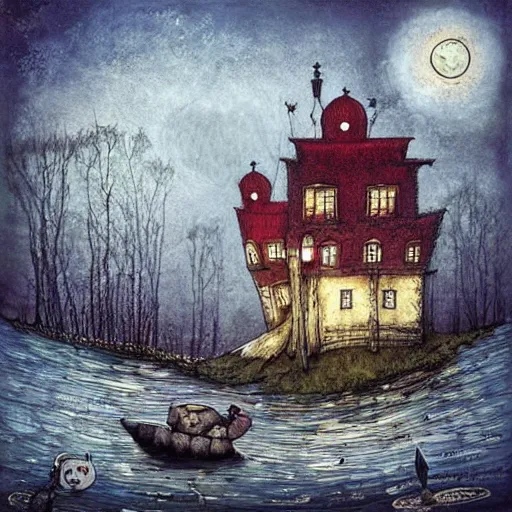 Image similar to a painting by alexander jansson