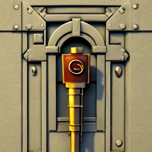 Image similar to a stylised key for the doors, key is on the center of image, point and click game inventory item, very detailed, dynamic lights, without background, high poly vray render, stylised textures, trending on artstation