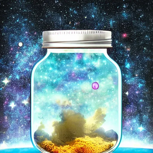 Image similar to a universe in a jar