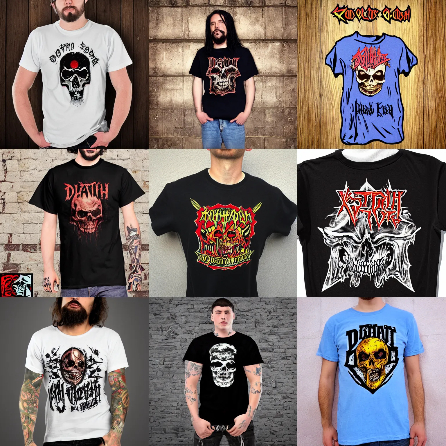 Tshirt Slayer 90s Death Metal Stable Diffusion