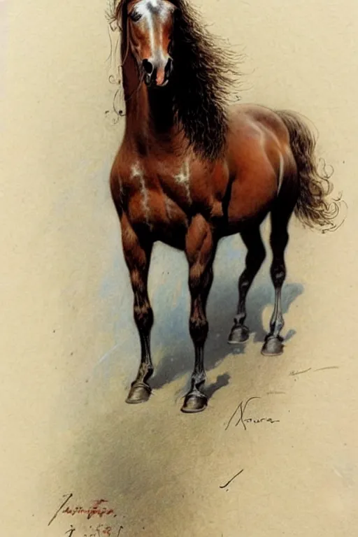 Image similar to (((((1950s horse . muted colors.))))) by Jean-Baptiste Monge !!!!!!!!!!!!!!!!!!!!!!!!!!!