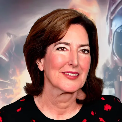 Prompt: kathleen kennedy as an evil villain