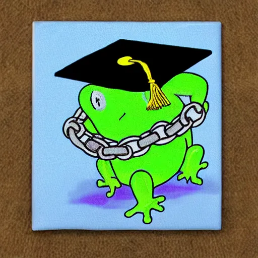 Prompt: chain toad graduation