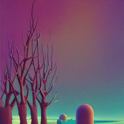 Image similar to beautiful colourful scene. digital artwork by vincent bons, beeple, michael whelan, remedios varo and gerardo dottori. grainy and rough. interesting pastel colour palette. beautiful light. oil and water colour based on high quality render.