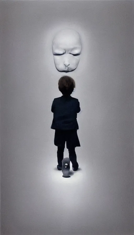 Image similar to techno artwork, by gottfried helnwein