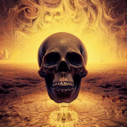 Image similar to portrait_of_a_melting_skull._intricate_abstract._intricate_artwork._by_Tooth_Wu_wlop_beeple_dan_mumford._octane_render_trending_on_artstat