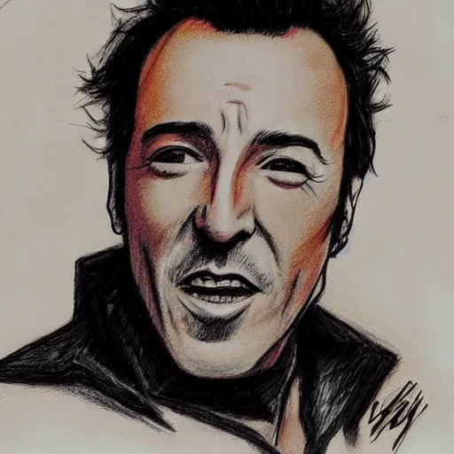 Image similar to bruce springsteen rough sketch by loish