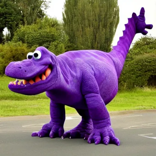 Image similar to barney the dinosaur