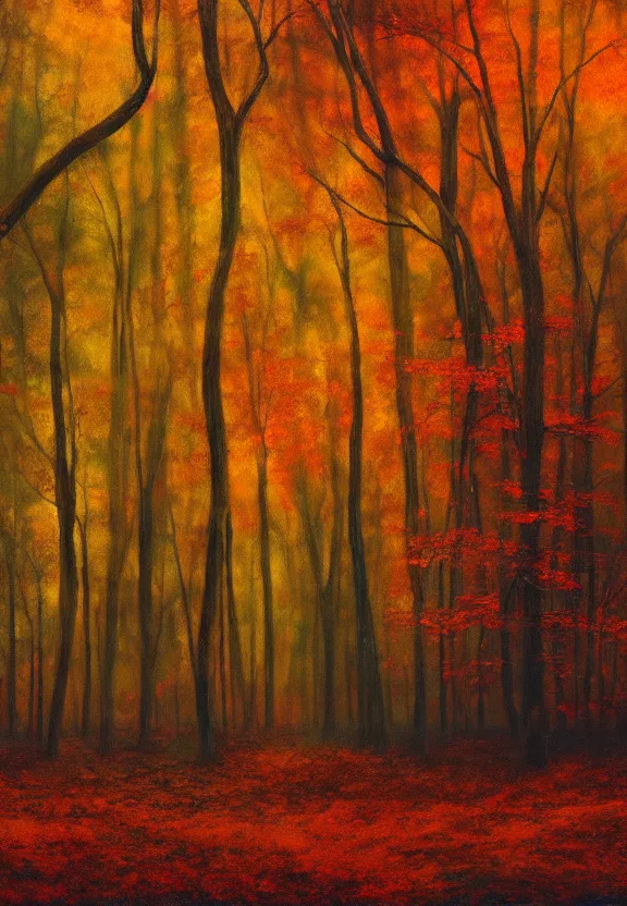 Image similar to a wide shot of a forrest butbthe trees are hands, warm colors, soft lighting, atmospheric, cinematic, moody, in the style of diego koi, gina heyer, luiz escanuela, art by alyssa monk, hyperrealism, rule of thirds, oil on canvas, 8 k