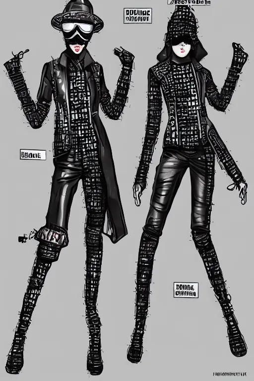 Image similar to cypherpunk fashion illustration, ultra detailed, fine detail