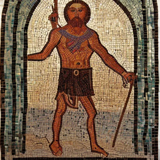 A Byzantine Mosaic Of Big Foot, High Detail, 8k 