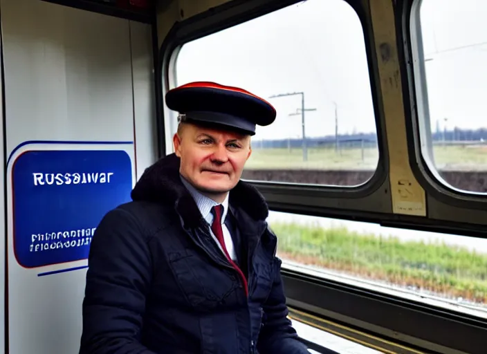 Image similar to train driver of the Russian Railways