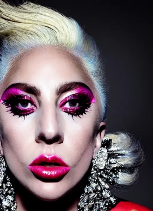 Prompt: lady gaga by nick knight, born this way, born this way album, album photohoot, showstudio, red weapon 8 k s 3 5, cooke anamorphic / i lenses, highly detailed, cinematic lighting