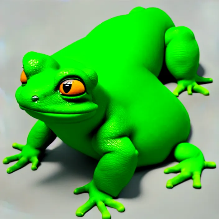 Image similar to a fat anthropomorphic male green gecko fursona waddling across vrchat, cute, 3 d, octane render, furry