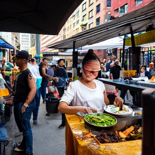 Prompt: NYTimes article: Spicy Frog on a stick, the street food taking over NYC