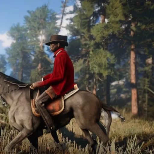 Image similar to soulja boy in red dead redemption 2