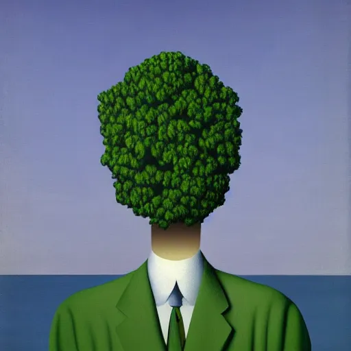 Image similar to magritte style surrealist art