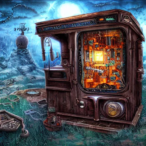 Image similar to a dream machine, fantasy HD art