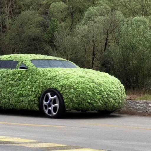 Prompt: cars that look like trees