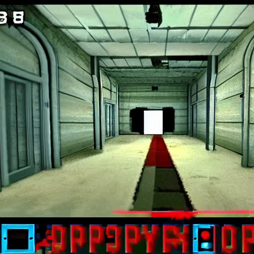 Image similar to vhs horror video game screenshot on ps 1 game, playstation 1 game, third person, horror