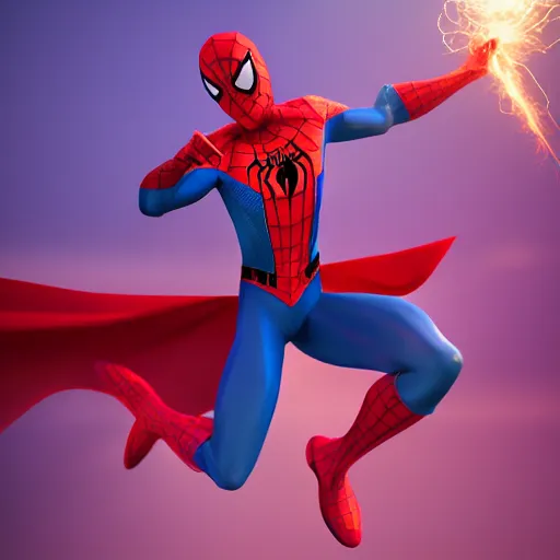 Image similar to disney princess and spiderman hybrid , octane render, marvel , volumetric lightening , trending on artstation