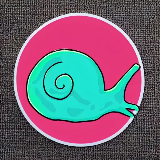 Prompt: cute snail sticker