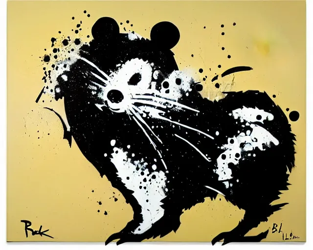 Image similar to artwork by blek le rat