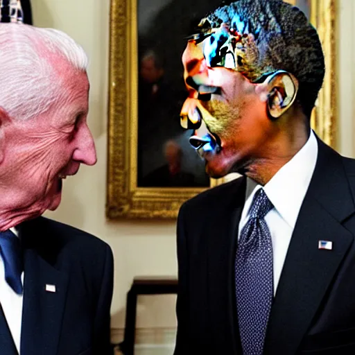 Image similar to photograph of 9 1 - year old former president, john f. kennedy meeting president obama at the white house, taken in 2 0 0 9 by pete souza