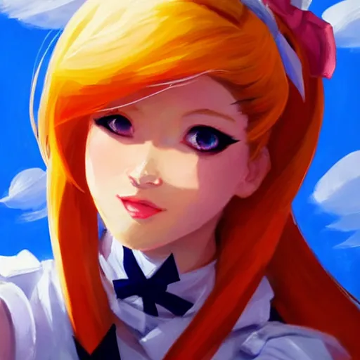 Prompt: greg manchess portrait painting of sailor venus as overwatch character, medium shot, asymmetrical, profile picture, organic painting, sunny day, matte painting, bold shapes, hard edges, street art, trending on artstation, by huang guangjian and gil elvgren and sachin teng