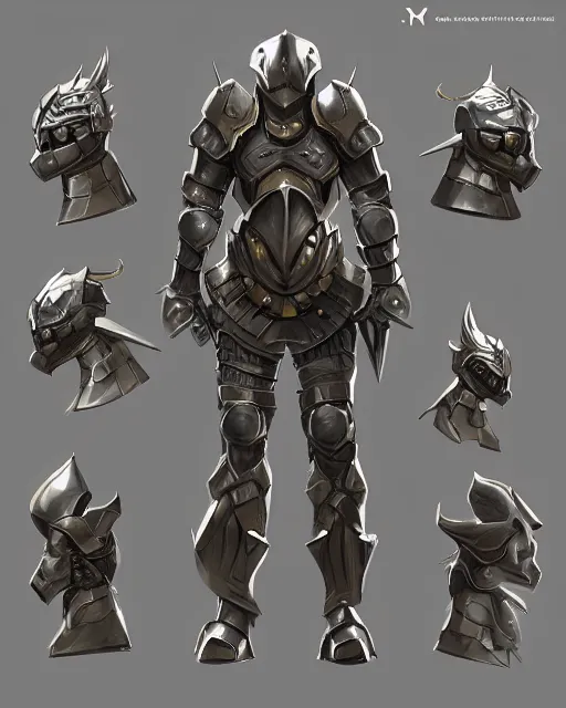 Image similar to medium armor, fantasy concept art, trending on artstation, silver with gold accents, flat shading, smooth lines, extremely clean, uncluttered