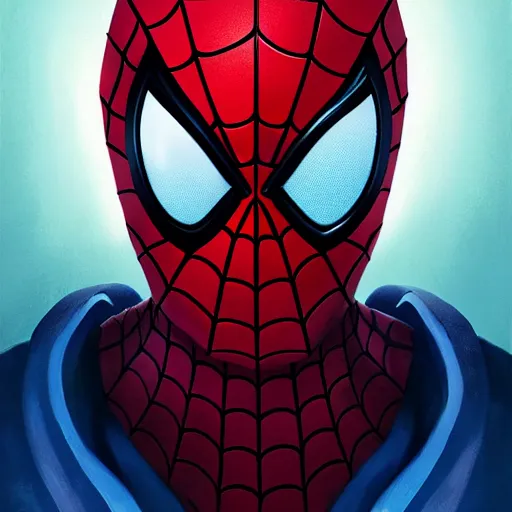 Image similar to face icon stylized minimalist spider - man, loftis, cory behance hd by jesper ejsing, by rhads, makoto shinkai and lois van baarle, ilya kuvshinov, rossdraws global illumination