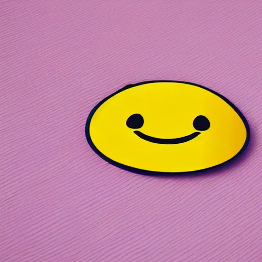 Image similar to smiling emoji, minimalistic, 4k, light pink background,