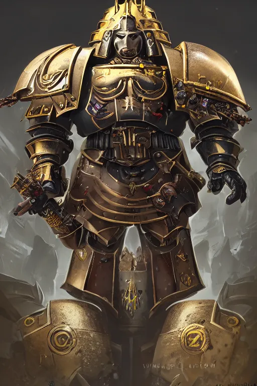 Image similar to armor portrait heros warhammer 4 0 k horus heresy fanart - the primarchs emperor by johannes helgeson animated with vfx concept artist & illustrator global illumination ray tracing hdr fanart arstation zbrush central hardmesh 8 k octane renderer comics stylized