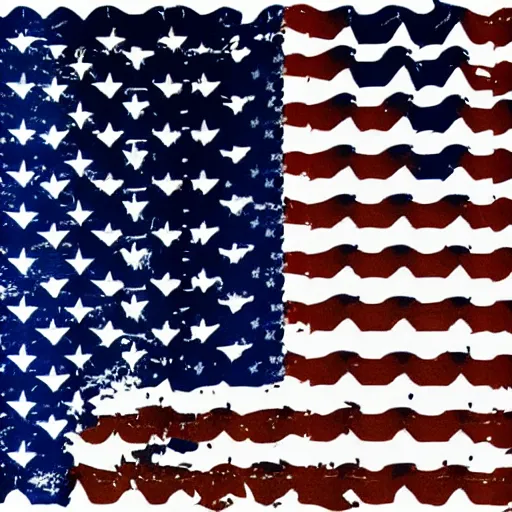 A minimalist version of the US American Flag | Stable Diffusion | OpenArt