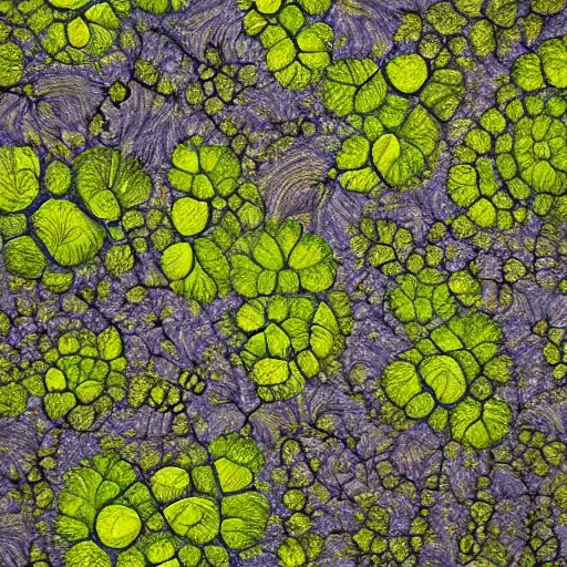 Prompt: a hyperdetailed fractal moss, depth, contrast
