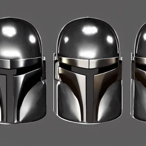 Image similar to Rejected the mandalorian helmet designs, product lighting