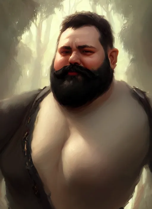 Image similar to a _ fantasy _ style _ portrait _ painting _ of white male short black hair chubby disconnected beard round face, rpg dnd oil _ painting _ unreal _ 5 _ daz. _ rpg _ portrait _ extremely _ detailed _ artgerm _ greg _ rutkowski _ greg