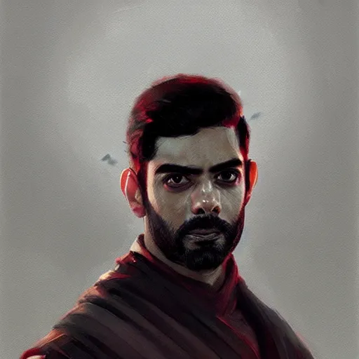 Image similar to A portrait of Rahul Kohli, sith, star wars art, art by greg rutkowski, matte painting, trending on artstation