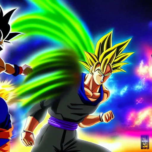 Prompt: goku vs broly, ultra detailed, digital art, 8 k, characters, realistic, hyperrealistic