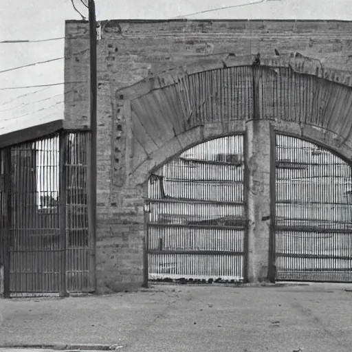 Image similar to old factory gate