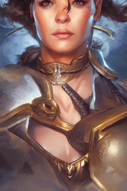 Image similar to amazon valkyrie athena, d & d, fantasy, portrait, highly detailed, headshot, digital painting, trending on artstation, concept art, sharp focus, illustration, art by artgerm and greg rutkowski and magali villeneuve