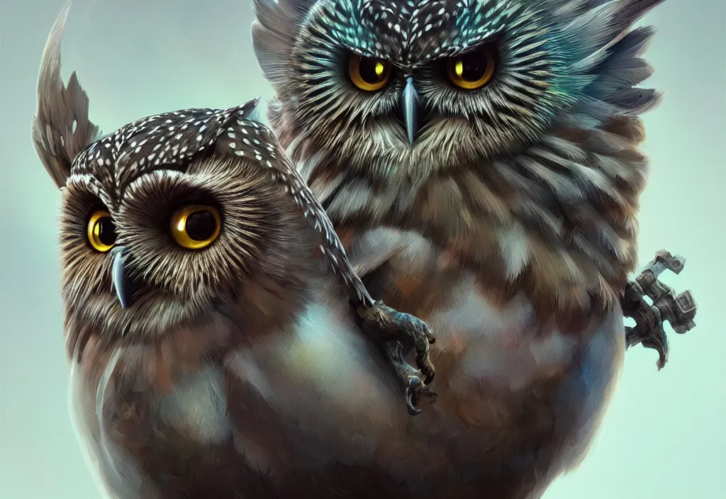 Image similar to portrait of mystic owl, highly detailed, d & d, fantasy, highly detailed, digital painting, trending on artstation, concept art, sharp focus, illustration, global illumination, ray tracing, realistic shaded, art by artgerm and greg rutkowski and fuji choko and viktoria gavrilenko and hoang lap