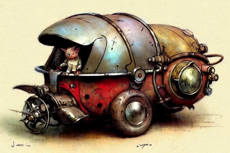 Prompt: adventurer ( ( ( ( ( 1 9 5 0 s retro future robot mouse wagon home. muted colors. ) ) ) ) ) by jean baptiste monge!!!!!!!!!!!!!!!!!!!!!!!!! chrome red