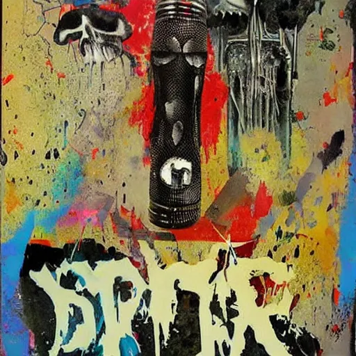 Image similar to just art for dark metal music, no words, no letters, only art by mimmo rotella