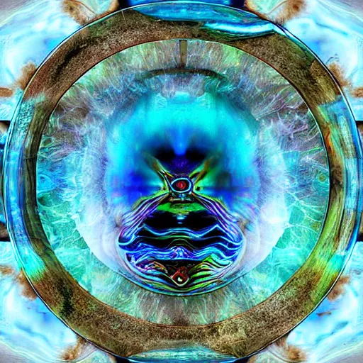 Image similar to poseishaman resin liquidity infusion digitalart photographic spectral