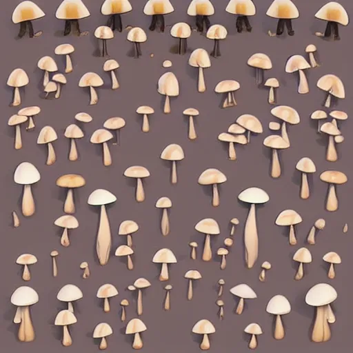 Image similar to cat like mushrooms, cat - faced mushroom, trending on instagram, stop motion, sumerian, rendered in corel art, pixar