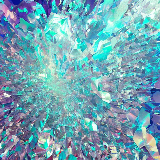 Image similar to islife tearing submerged transparent crystallidigitalart