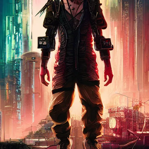 Image similar to Cyberpunk Hobbit